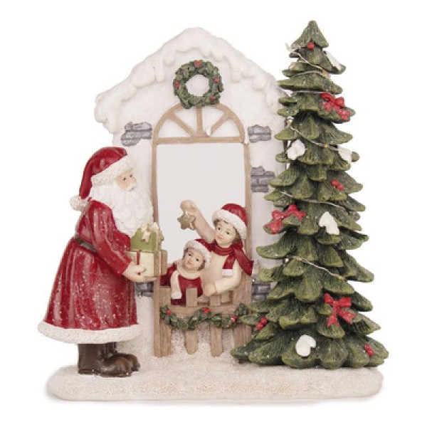Encontraproduto.com.br - Enfeite Noel C/árvor/crianç/casa C/luz 1un 22x20x9cm 1018618