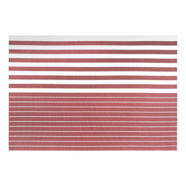 Serviço Americano Textilene Casual Listrado 45x30cm Branco/Vermelho Komeco