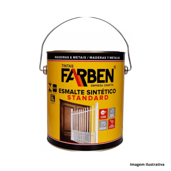 Encontraproduto.com.br - Tinta esmalte sintético metélico 3,6lts ouro antigo - farben