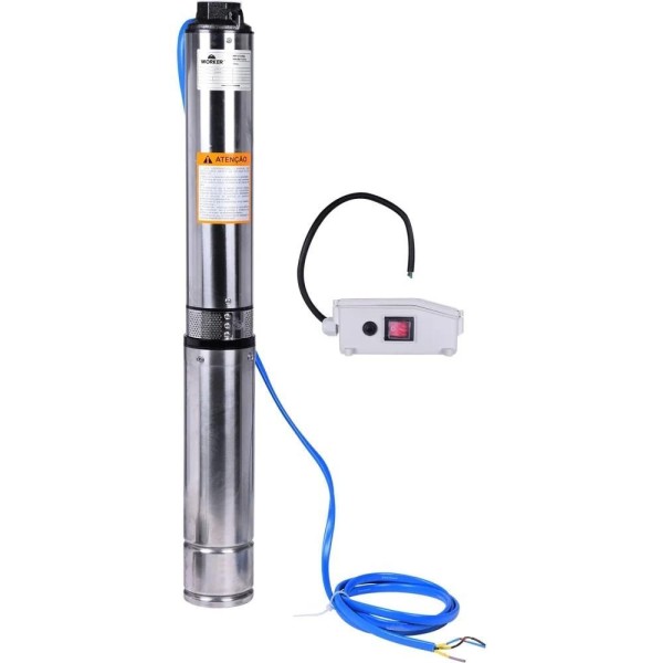Encontraproduto.com.br - Bomba Submersa 4 Tipo Caneta Multiestágio 1,5Hp 13 Estágios 220 Worker