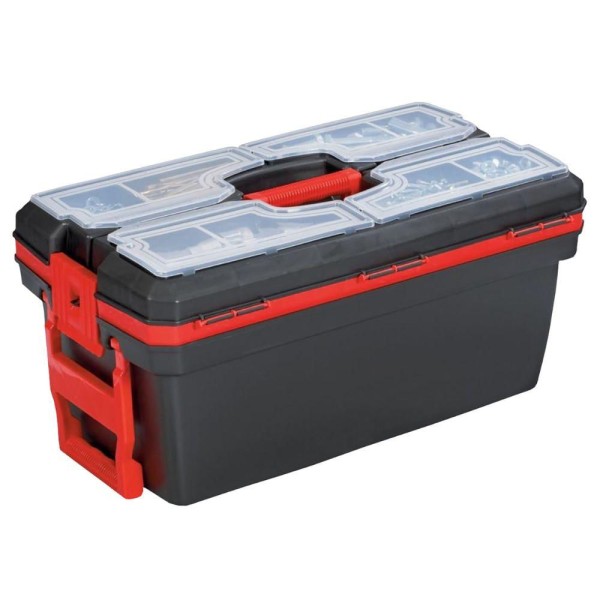 Encontraproduto.com.br - Caixa Plástica Para Ferramentas 24 Com Rodas Worker
