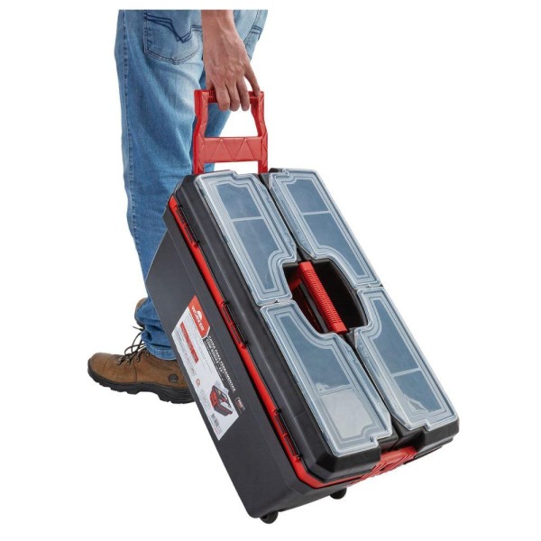 Encontraproduto.com.br - Caixa Plástica Para Ferramentas 24 Com Rodas Worker