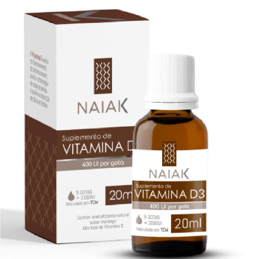 Encontraproduto.com.br - Vitamina D3 400 UI - 20ml Líquido - Naiak