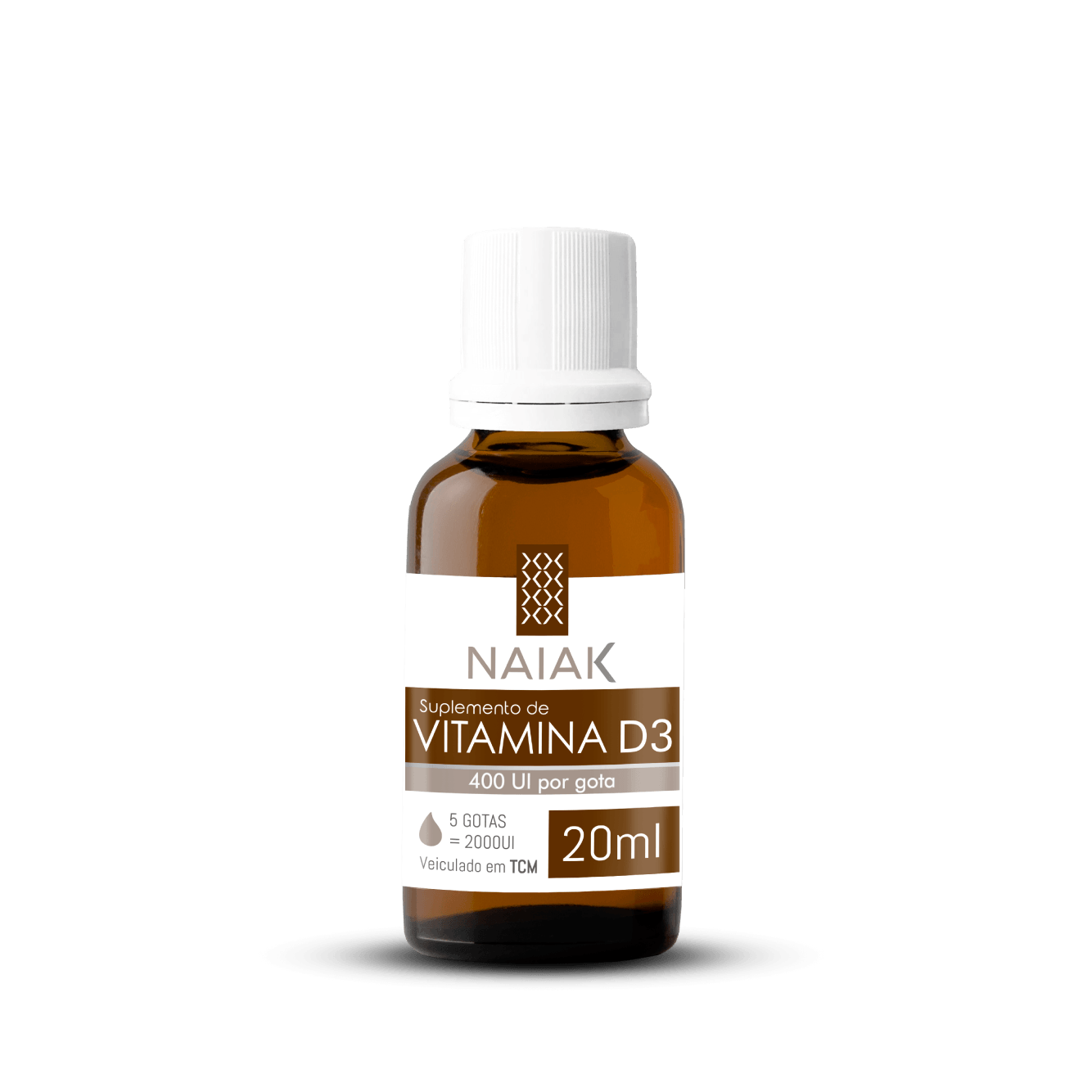 Encontraproduto.com.br - Vitamina D3 400 UI - 20ml Líquido - Naiak