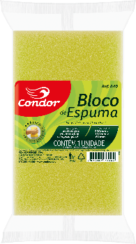 Bloco De Espuma Reboco Amarela Para Acabamento Ou Limpeza 840 Condor