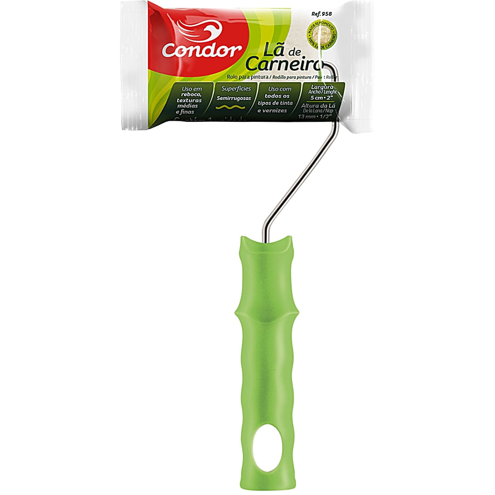 Encontraproduto.com.br - Rolo Lã Carneiro 5cm com Suporte 958 - Condor