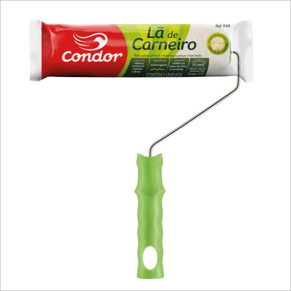 Encontraproduto.com.br - Rolo de Lã 15cm com Garfo Condor 958