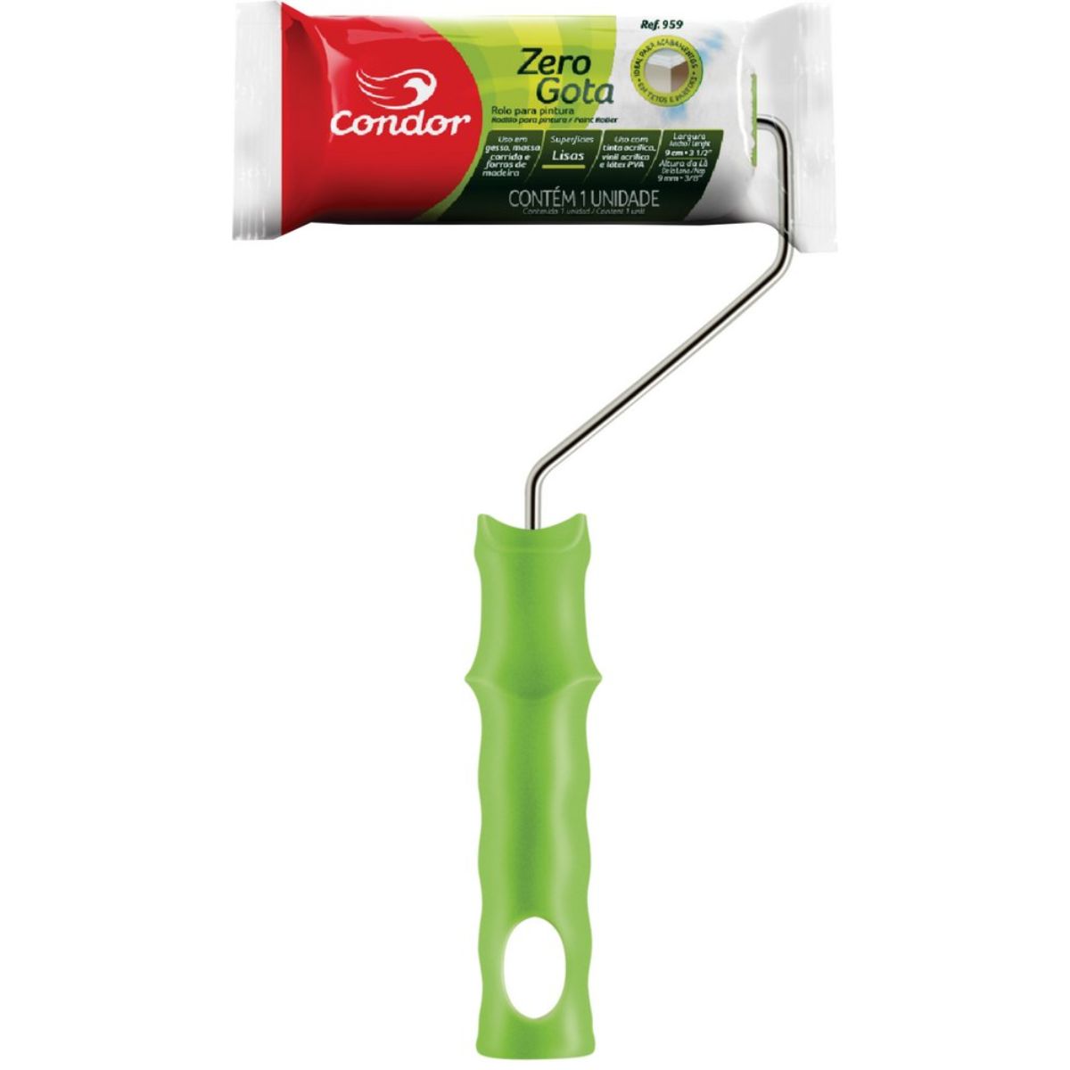 Encontraproduto.com.br - Rolo Zero Gota com Suporte 9cm 959 - Condor