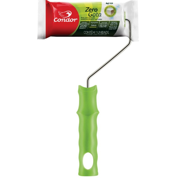 Encontraproduto.com.br - Rolo Zero Gota com Suporte 9cm 959 - Condor