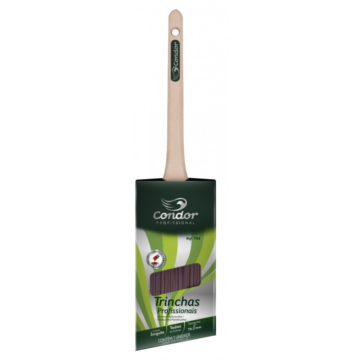 Encontraproduto.com.br - Trincha Sintética Angular Profissional 704/3” - CONDOR