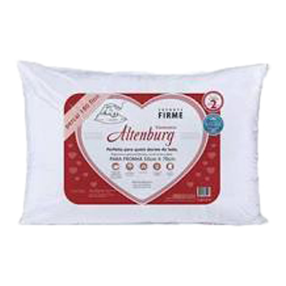 Encontraproduto.com.br - Kit 2 Travesseiros 50x70cm 180 Fios Suporte Firme Altenburg