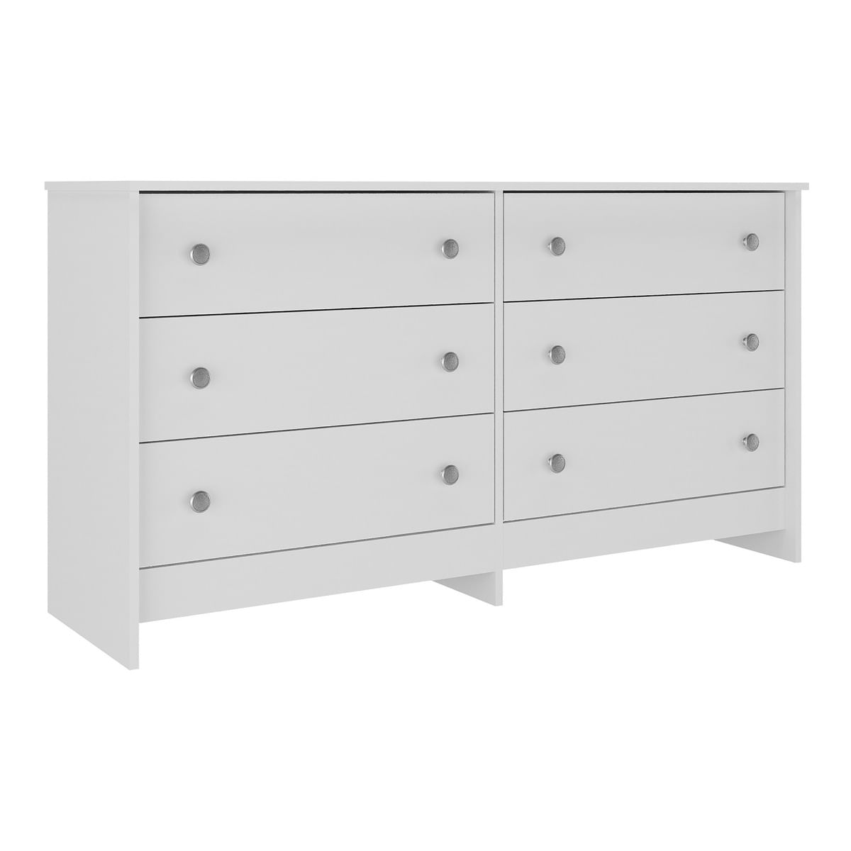 Encontraproduto.com.br - Cômoda 136 cm com 6 Gavetas Multimóveis MP4274 Branco