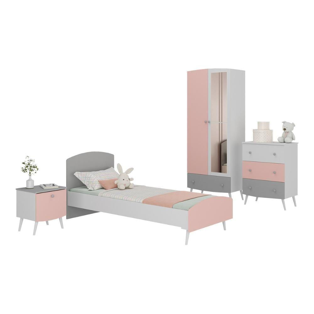 Encontraproduto.com.br - Quarto Infantil Completo para Colchão 188x78cm Doçura Multimóveis MP4329