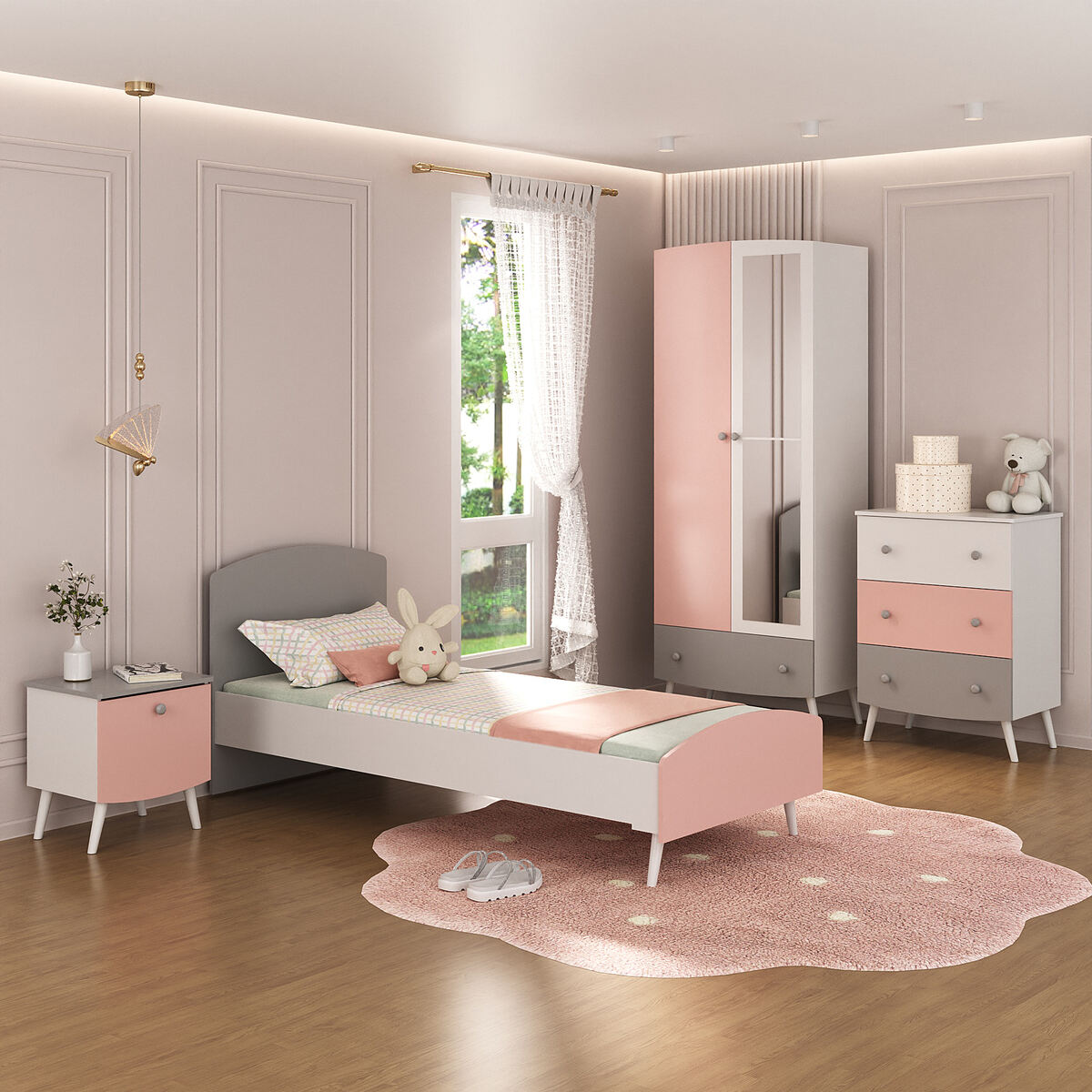 Encontraproduto.com.br - Quarto Infantil Completo para Colchão 188x78cm Doçura Multimóveis MP4329