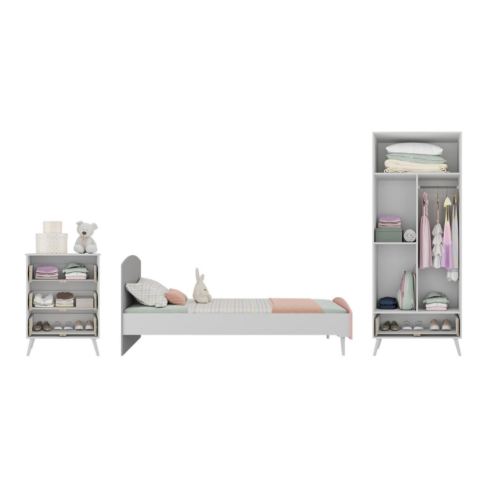 Encontraproduto.com.br - Quarto Infantil Completo para Colchão 188x78cm Doçura Multimóveis MP4330