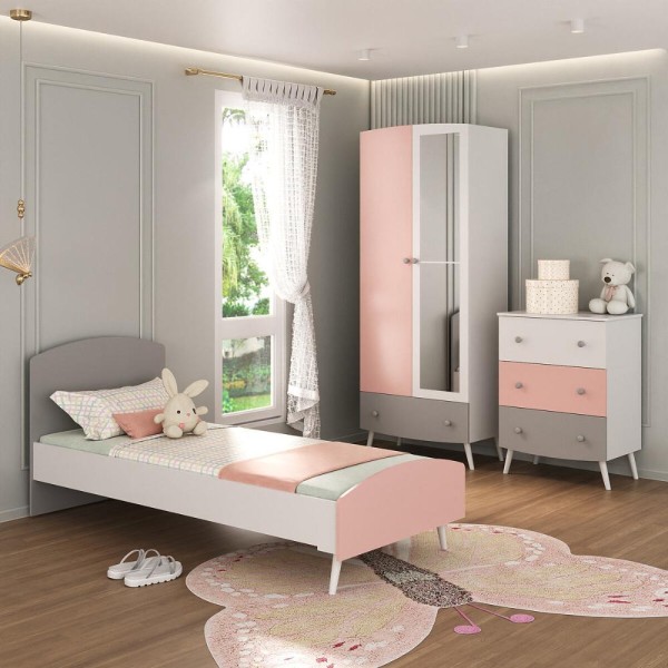 Encontraproduto.com.br - Quarto Infantil Completo para Colchão 188x78cm Doçura Multimóveis MP4330