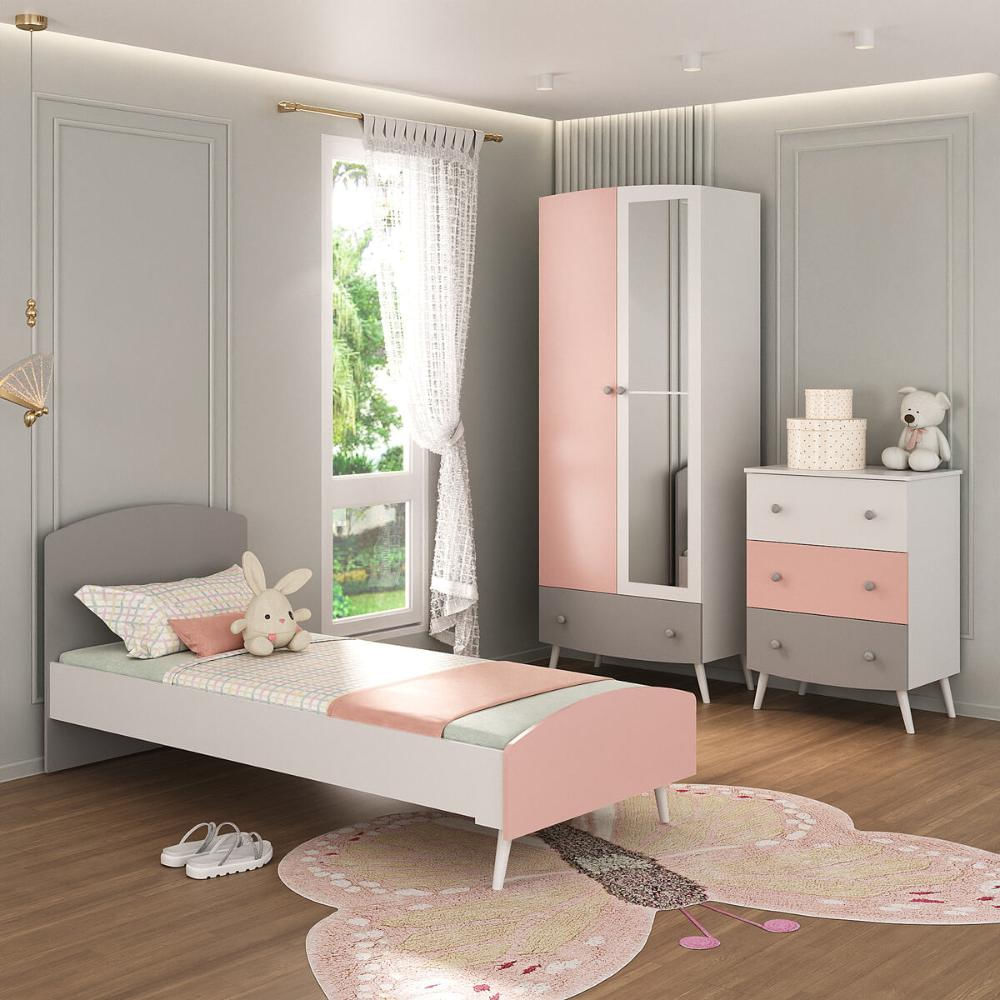 Encontraproduto.com.br - Quarto Infantil Completo para Colchão 188x78cm Doçura Multimóveis MP4330