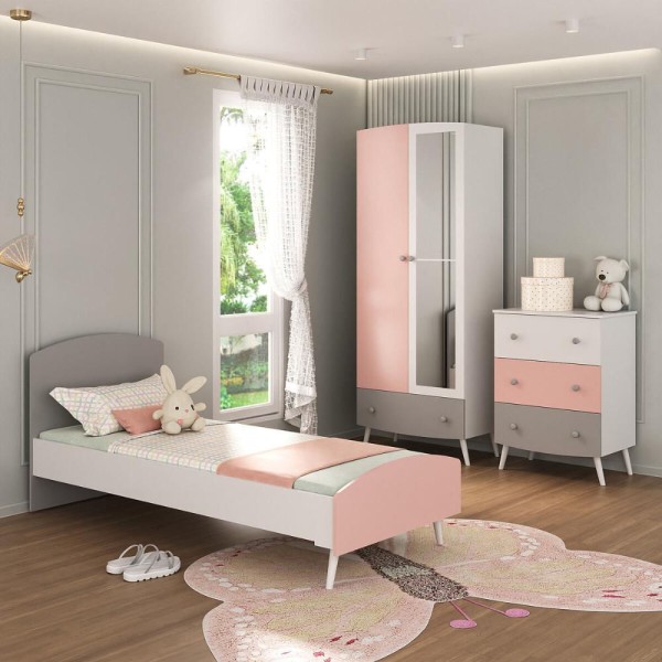 Encontraproduto.com.br - Quarto Infantil Completo para Colchão 188x78cm Doçura Multimóveis MP4330