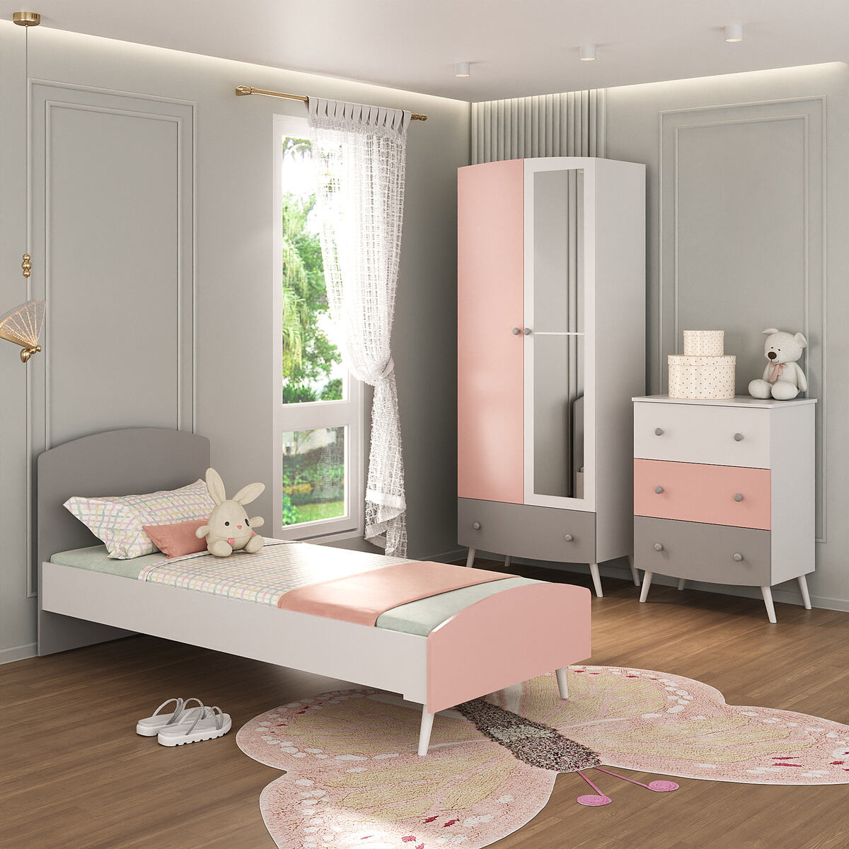 Encontraproduto.com.br - Quarto Infantil Completo com Colchão Incluso Doçura Multimóveis MP4333