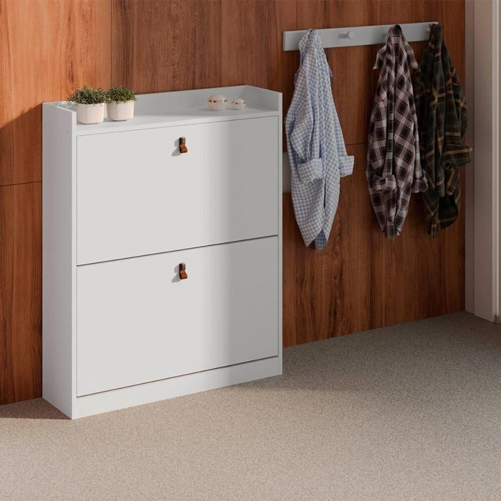 Sapateira Com 2 Portas Articuladas 80cm Multimóveis Cr35270 Branco