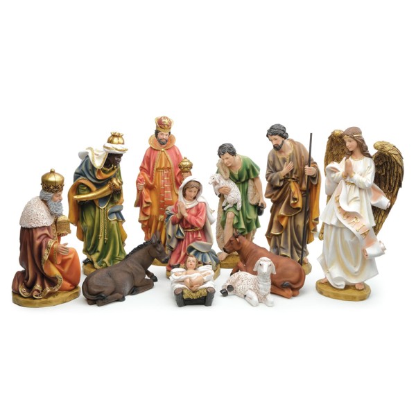 Presepio Nascimento Jesus Colorido 40x19cm 1026974