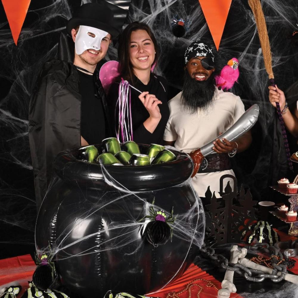 Encontraproduto.com.br - Decoração Halloween Caldeirão Bruxa Grande Cooler Inflável para Doces e Bebidas