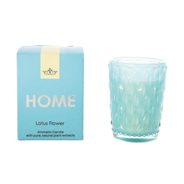 Encontraproduto.com.br - Vela Perfumada e Porta Vela Com relevo 9x6cm Hubme