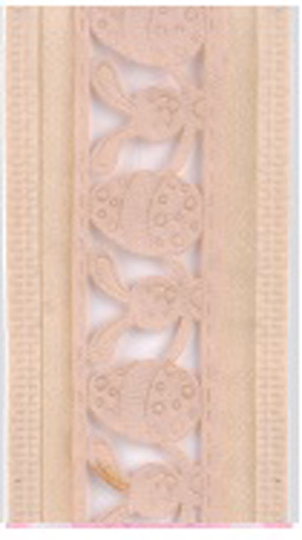 Encontraproduto.com.br - Fita Decorativa Aramada C/coelhos Ouro 39mmx10m 292202
