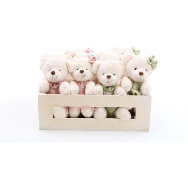 Encontraproduto.com.br - Urso Sentado Com Roupa Sortida 1pç 11x7x6 1114221