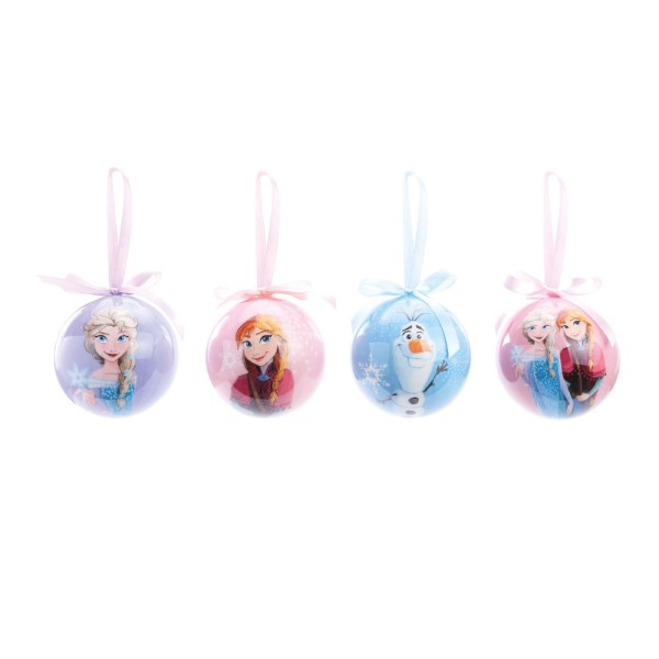 Jogo C/4 Peças Bolas Natalina Frozen Sortido De 8cm 1118105