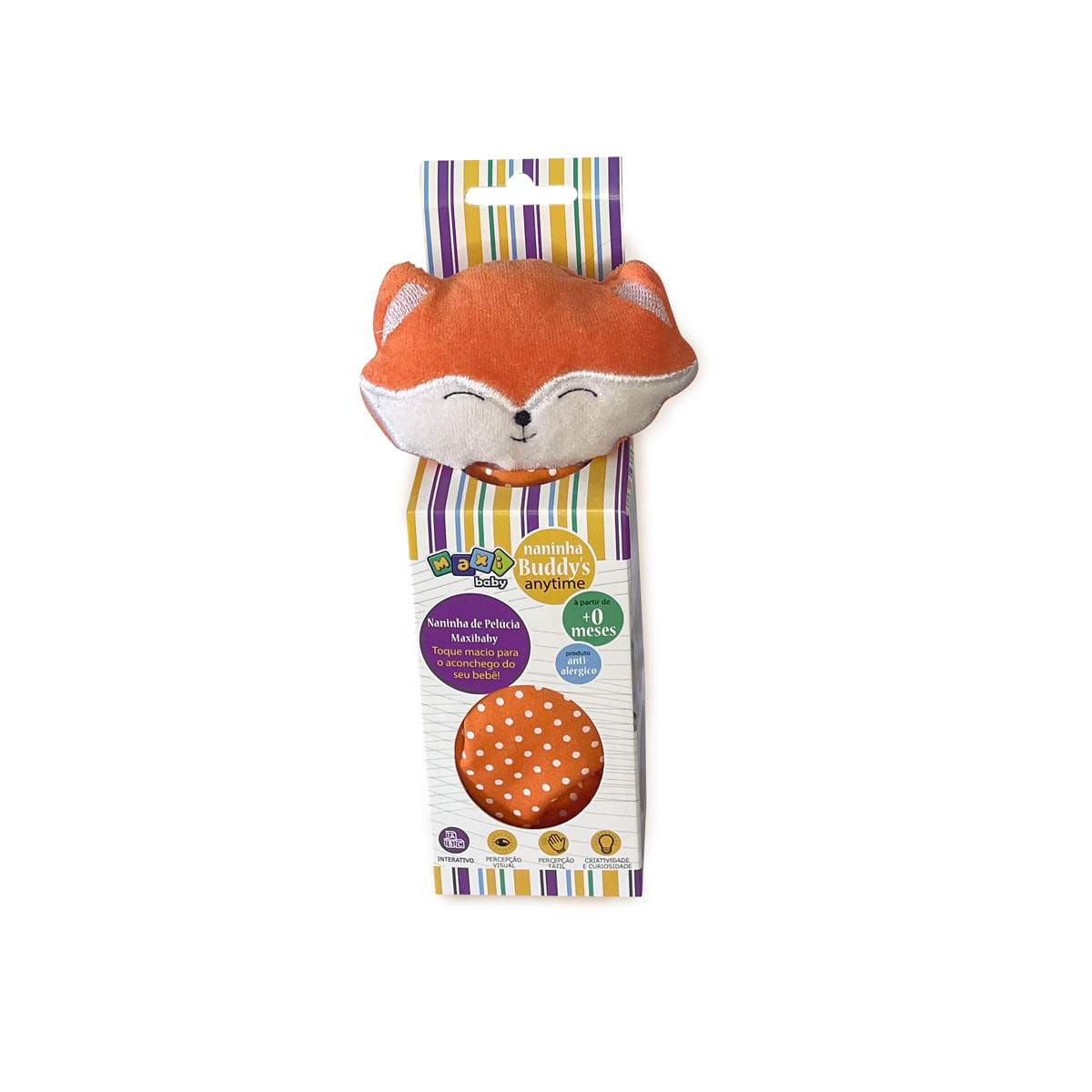 Encontraproduto.com.br - Naninha e Pelúcia Buddys Anytime P/ Bebê Raposa - Maxibaby