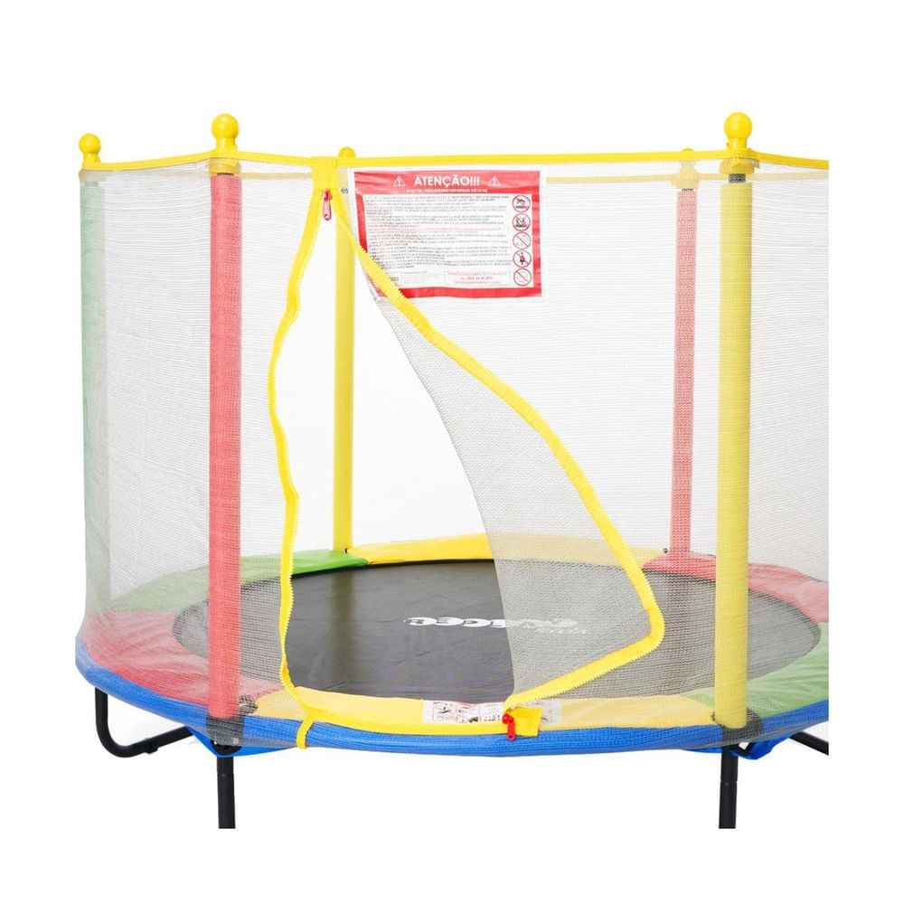 Cama Elástica Pula Pula Trampolim 1,52m com Rede Replay Kids