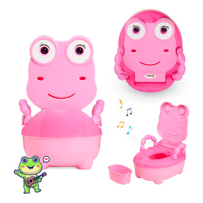 Troninho Infantil Musical Penico Sapinho Rosa - Replay Kids