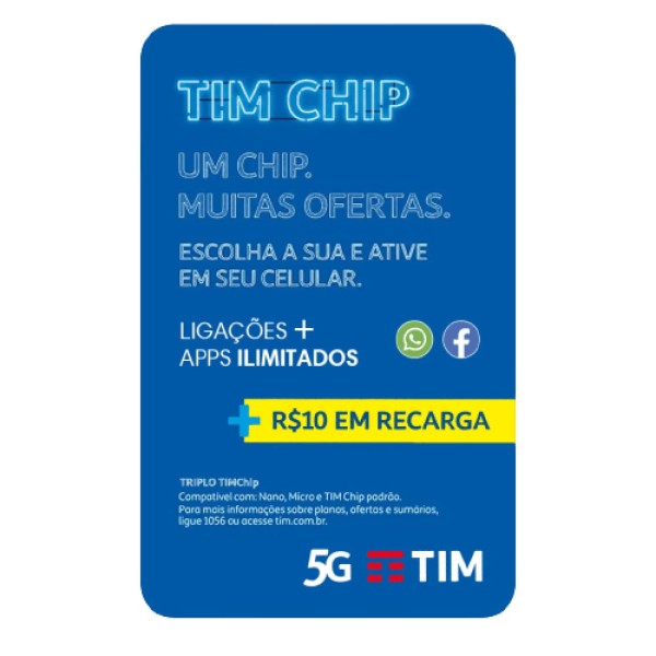 Encontraproduto.com.br - Chip Tim Pré Pago - 10