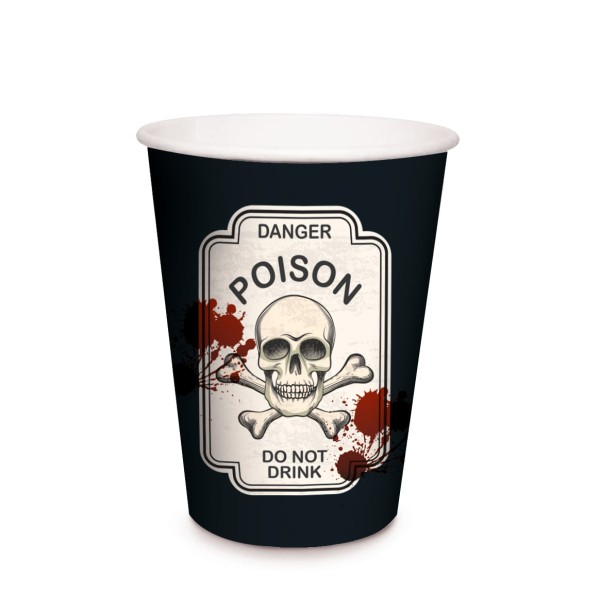 Encontraproduto.com.br - Cromus Copo Papel Danger 240Ml C/8
