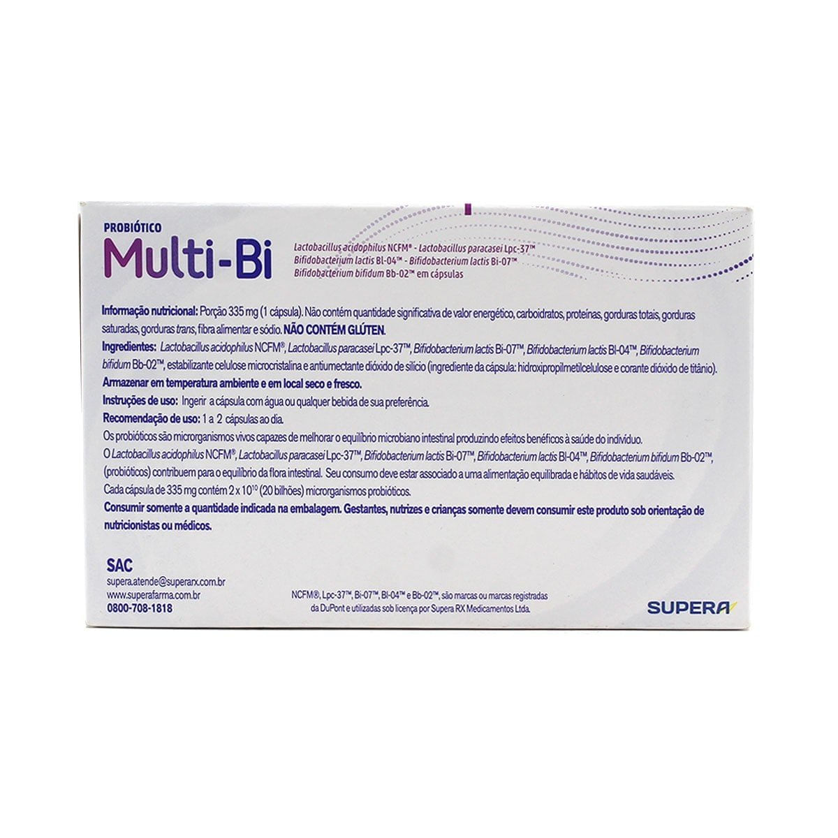 Encontraproduto.com.br - Probiótico 335mg Multi-Bi 10 Cápsulas