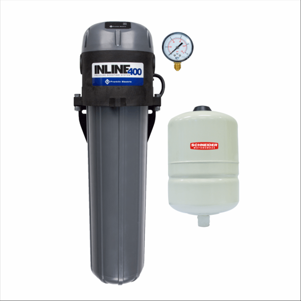 Encontraproduto.com.br - Pressurizador Schneider KIT INLINE 400 1/3CV Monofásico Até 2 banheiros