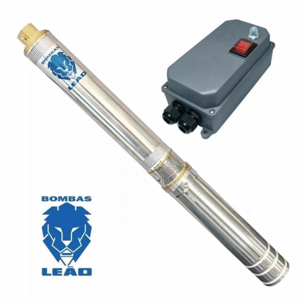 Encontraproduto.com.br - Motobomba Submersa Leão 3r3pb-09 180 1/2cv Control Box 127v