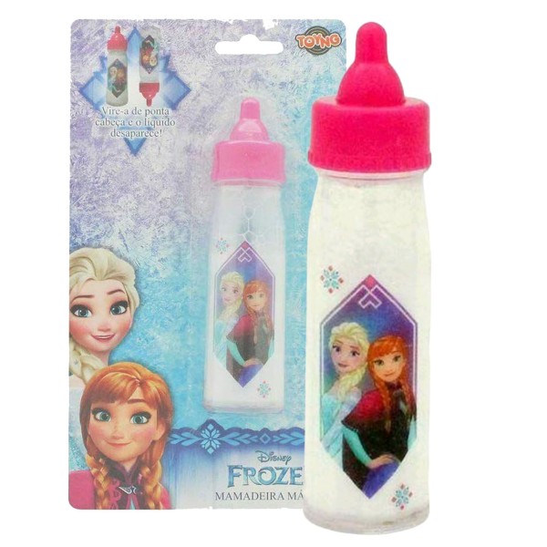 Encontraproduto.com.br - Mamadeira para Boneca com Leite Frozen 2 Reborn Toyng 26432