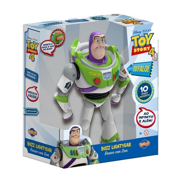 Encontraproduto.com.br - Boneco Articulado - 25 Cm - Disney - Toy Story 4 - Buzz Lightyear com Sons - Toyng