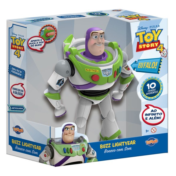 Encontraproduto.com.br - Boneco Articulado - 25 Cm - Disney - Toy Story 4 - Buzz Lightyear com Sons - Toyng