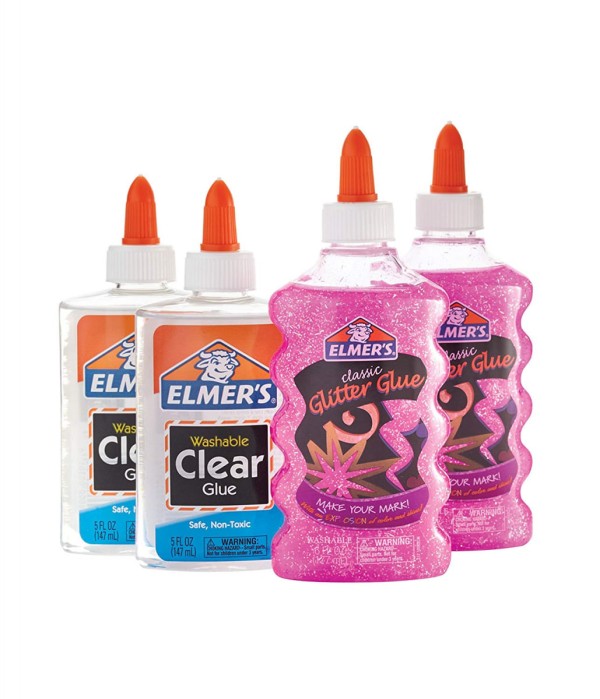 Encontraproduto.com.br - Conjunto de Colas Glitter Para Slime - Rosa - Elmer s Elmers