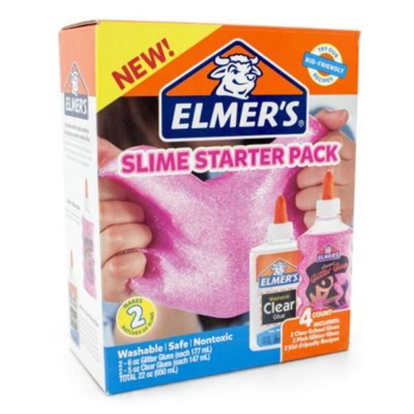 Encontraproduto.com.br - Conjunto de Colas Glitter Para Slime - Rosa - Elmer s Elmers