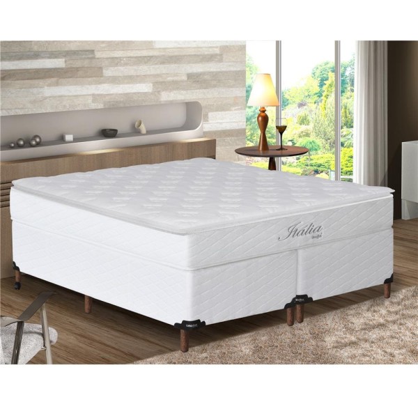 Encontraproduto.com.br - Colchão para Cama Queen Size Umaflex Itália com Pillow Top e Molas Ensacadas 26x158x198 cm - Branco