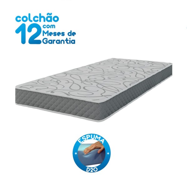 Encontraproduto.com.br - Colchão Solteiro Umaflex Sublime Espuma D20 12 x 88 x 188 cm - Cinza