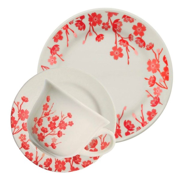 Kit Café Lanche 8 Pçs Para 4 Pessoas Donna Jardim Oriental