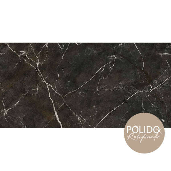 Encontraproduto.com.br - Piso 60X120 Gran Nero Elevato Retificado Polido 2.16m² - FORMIGRES