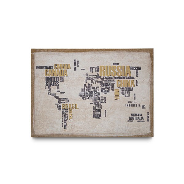 Quadro Decor Mapa Mundi 40,6x55,8cm