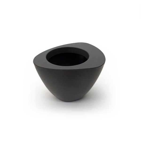 Encontraproduto.com.br - Vaso Plástico Decor para Jardim 19,5x12,5 Chumbo