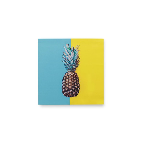 Quadro Decor Abacaxi Azul/Amarelo 40x40cm